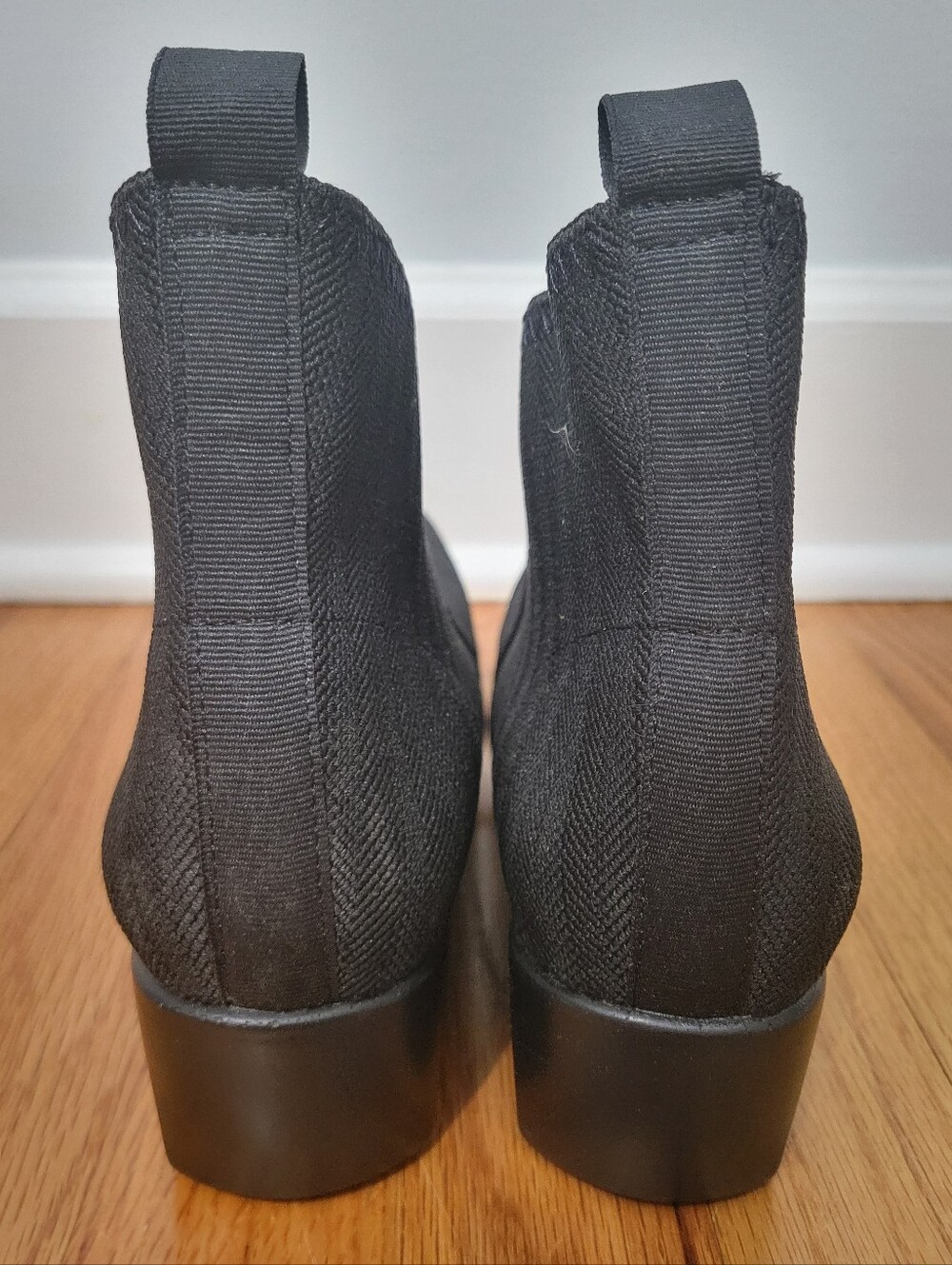 Charleston Shoe Co Lower King Bootie Sock Boot Size 8 Black Woven Slip‎ On - Picture 5 of 10